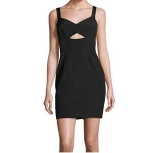 Yumi Kim NWT Sz XS Cut Loose Black Mini Dress Keyhole LBD Night Out Cocktail